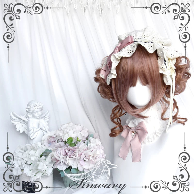 Sinwavy dusty pink-brown bun hairpiece - view 3