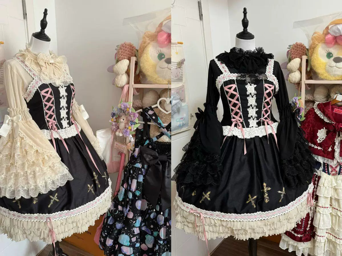 Sweetheart Dream Machine - Hime Sleeve - Chiffon Blouse with Lace Trim