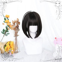 Dalao Home - Crisp Bobo - short inward-curled fringe wig - Crisp Bobo brown-black