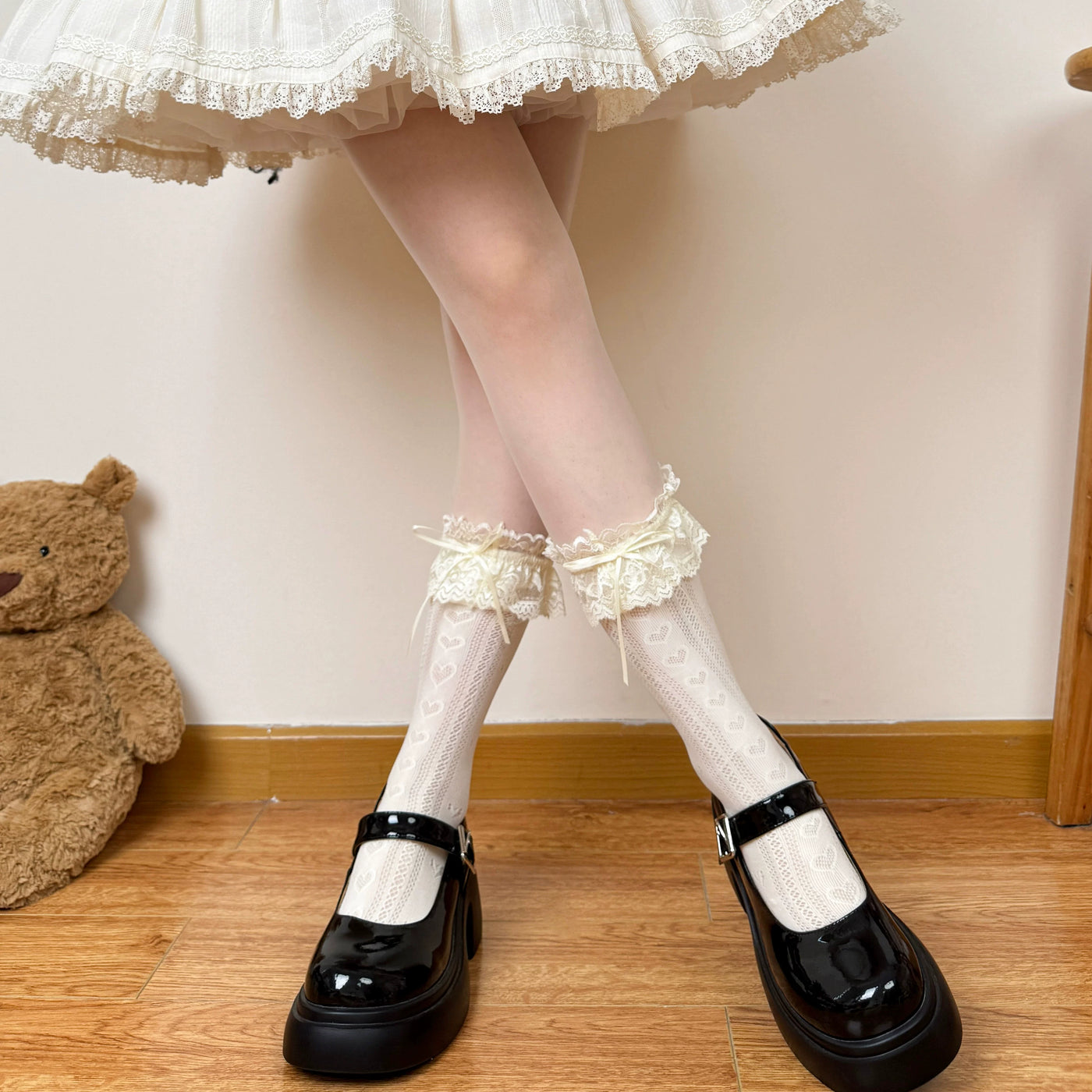 Lightweight lace Lolita sock, one size