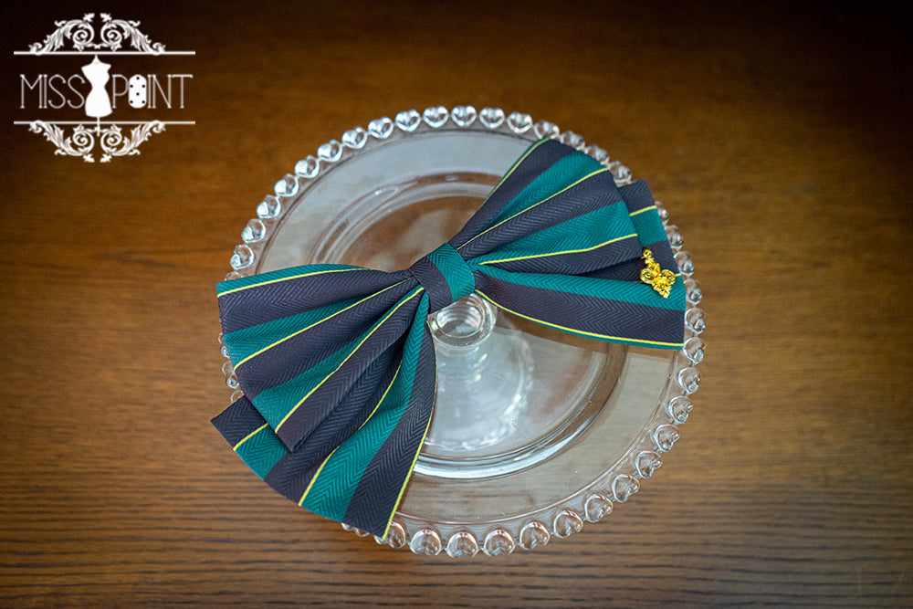 Miss Point - Stripped Lolita Headband Veil Hat Clip Necklace 21548:312916