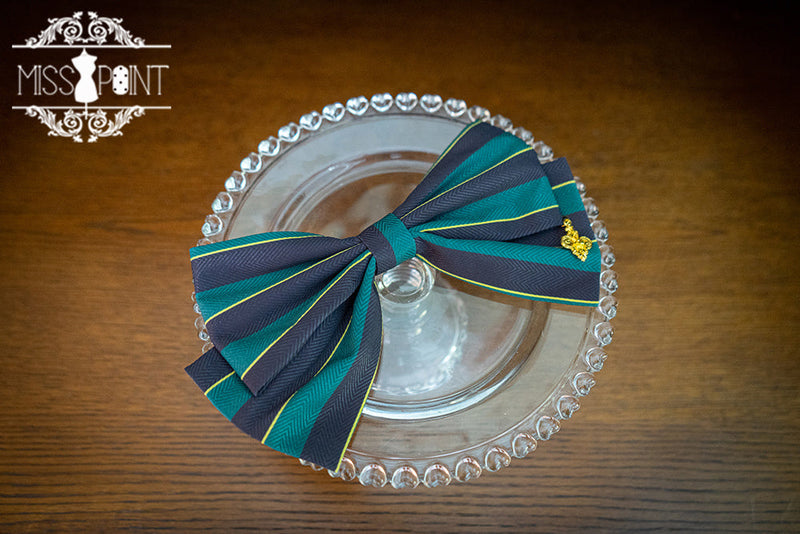 Miss Point - Stripped Lolita Headband Veil Hat Clip Necklace 21548:312916