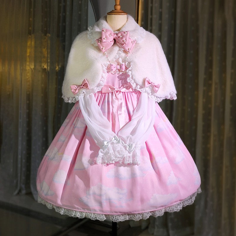 Letters from Unknown Star - Kawaii Lolita Cape Winter Lolita - Shawl Daily Outerwear