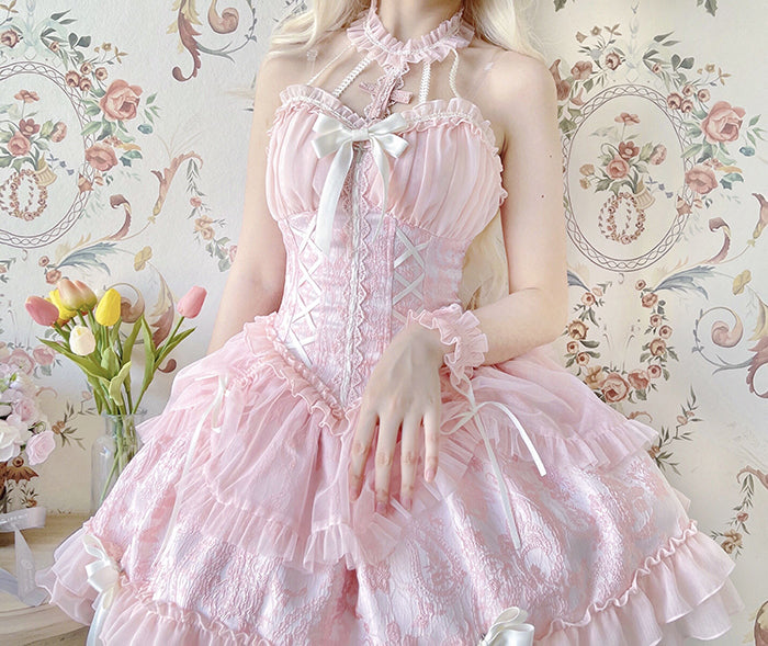 Alice Girl - Cross Maiden - Gothic Lolita Dress, Ballet Halterneck Lolita JSK