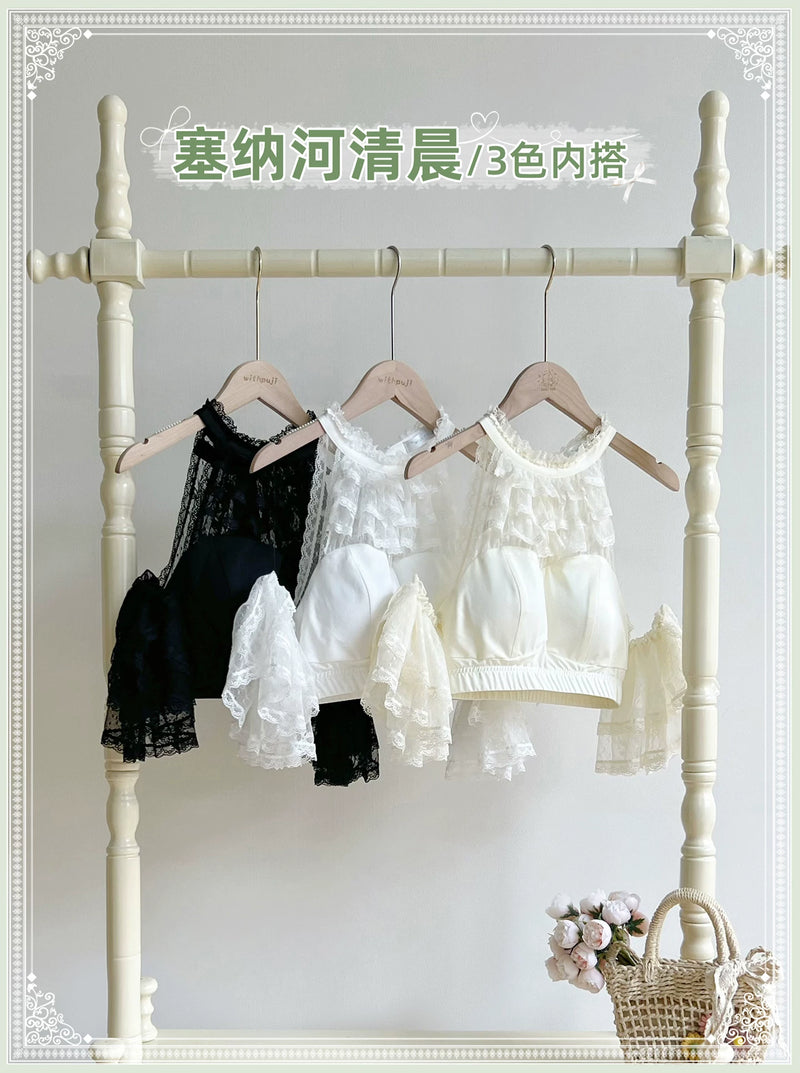 With PUJI - Early Morning on the Seine - Lolita Top, Detachable Styling detail view 6