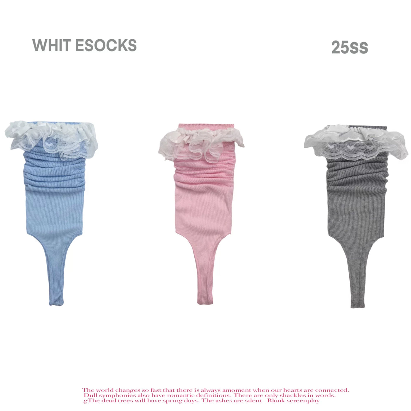 White Socks - Scrunch Stirrup - Thin Mid-Calf Stirrup Socks with Scrunch Shaping