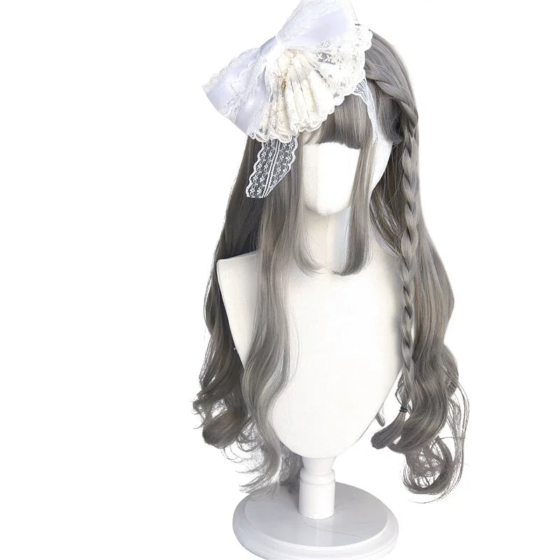 Silver-white long curly Lolita wig - view 5