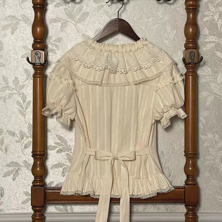 Sweetheart Dream Machine - Summer Doll - Short-sleeve blouse with puff sleeves