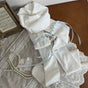White socks, blue, with tights, 1 piece / One Size