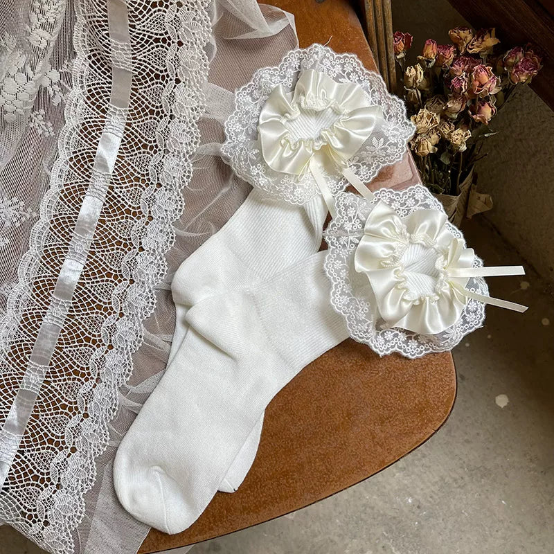 Sock Noble - Lace Bloom - Layered Lace Ruffle Socks