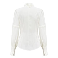 Immortal Thorn - Endless Promises - Ouji Lolita blouse with a ruffle jabot collar - S / Black