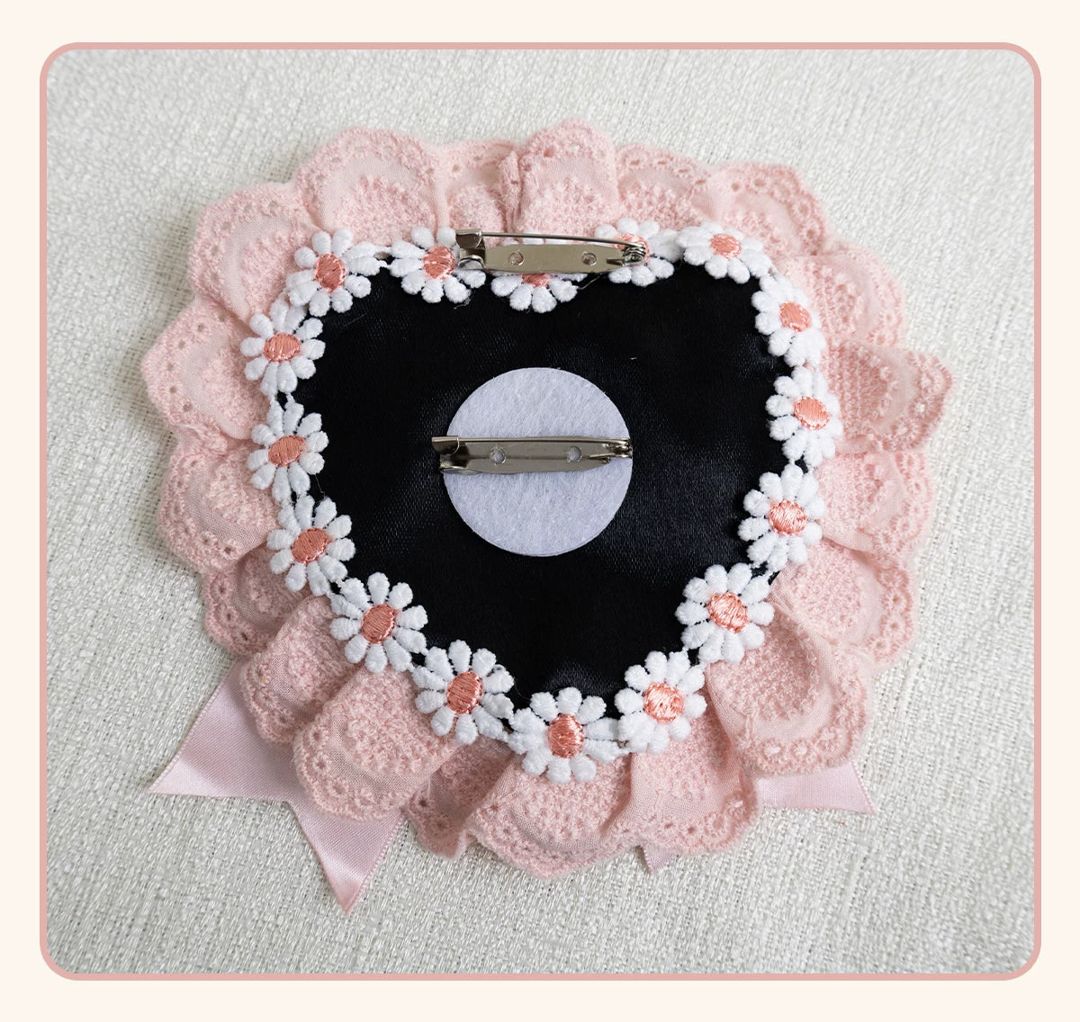 Stardust Rose - Sweet-Cool Polka Dot - Black or Pink Headbands and Flat Caps with Lace Bows
