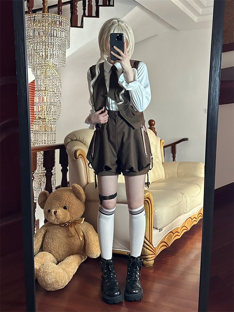 Letters from Unknown Star - Detective Rabbit Kiri - Ouji Lolita Outfits, Backpack Pants
