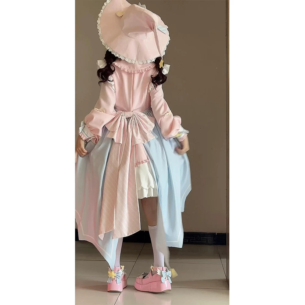 Creamy - Blue-Pink Star Dress - Train OP