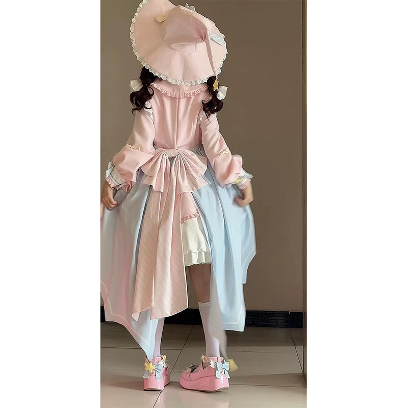 Creamy - Blue-Pink Star Dress - Train OP