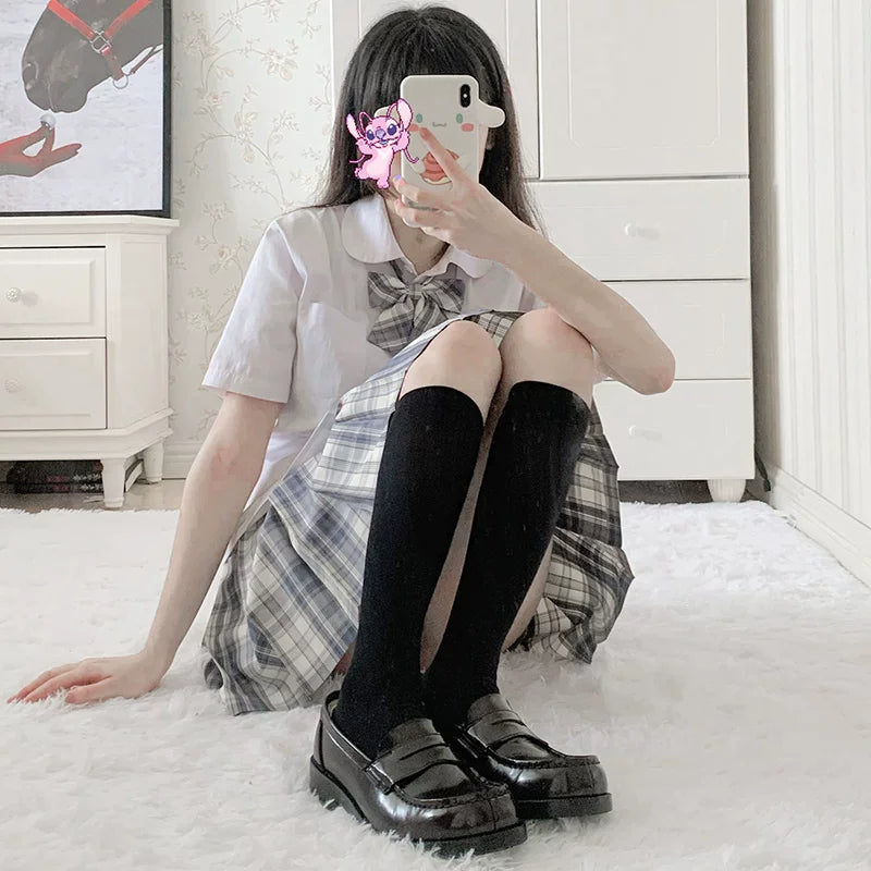Floral Milk Cat - JK Basics - Calf Socks in 32 cm and 43 cm Lengths