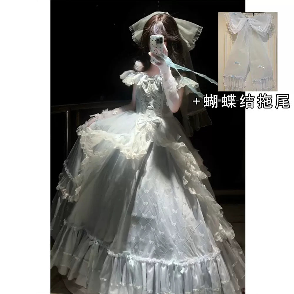 Flora Muse - Off-Shoulder Lolita Ballgown - Champagne formal lolita
