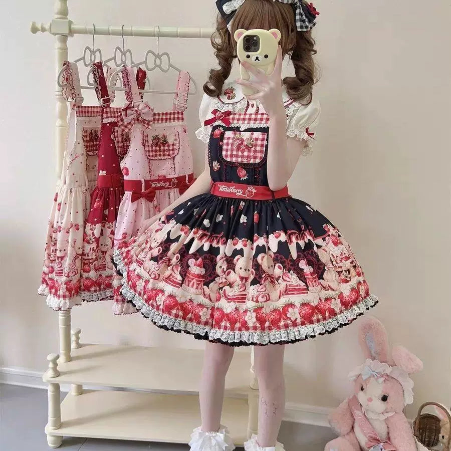 Sweetheart Dream Machine - Velvet Strawberry - Short-Sleeve Inner Blouse