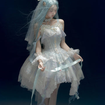 Thousand Wood - Mermaid's Tears - Lace JSK Full Set with Veil and Sleeves