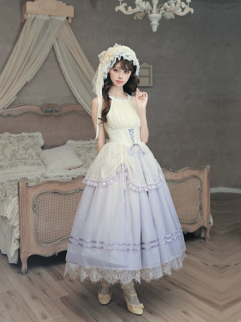 With PUJI - Tulip - Classic Lolita JSK Dress, Boned Bodice Detail detail view 4