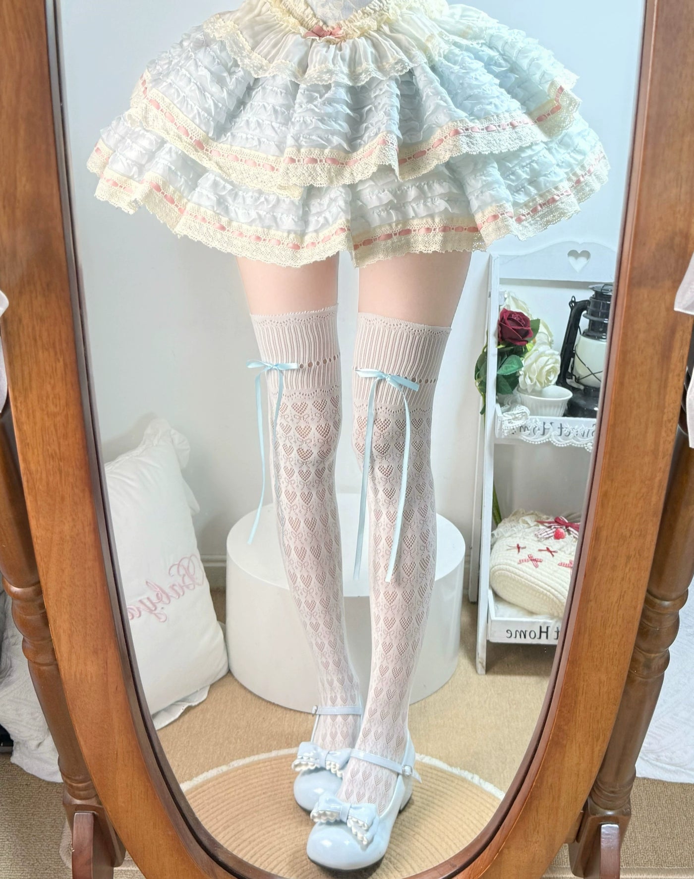 Fantasy Doll - Heart Ribbon - Over-the-Knee Socks with Bow Details