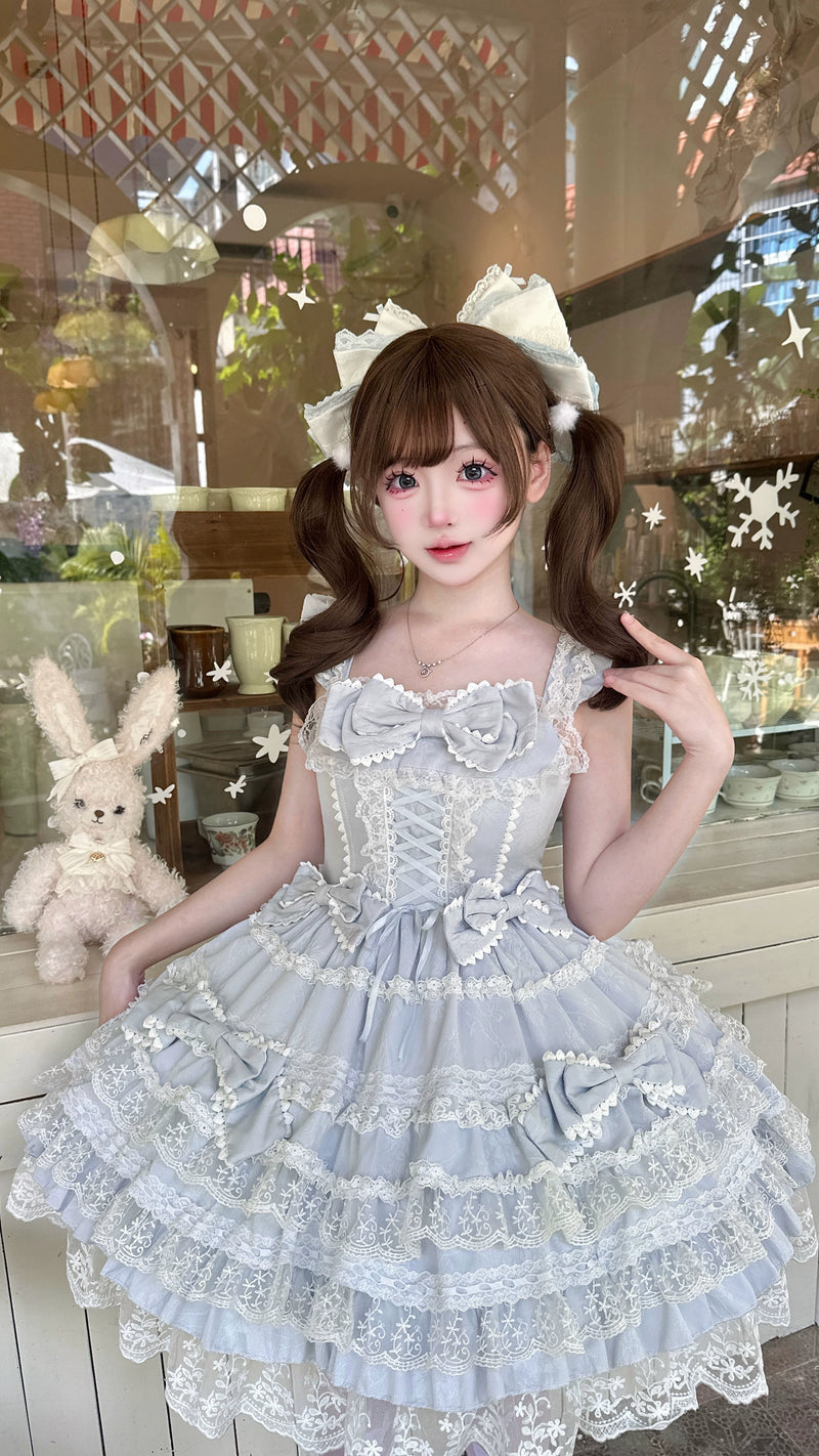 YoYo - Sea Salt Guava - Sweet Lolita summer jumper skirt with corset