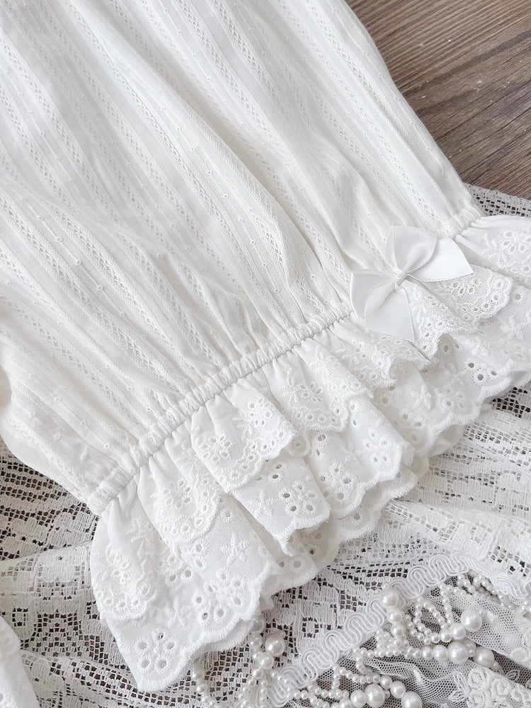 Candy Sweet - Elastic Waist - Cotton bloomers with ruffled leg hems - product detail 2