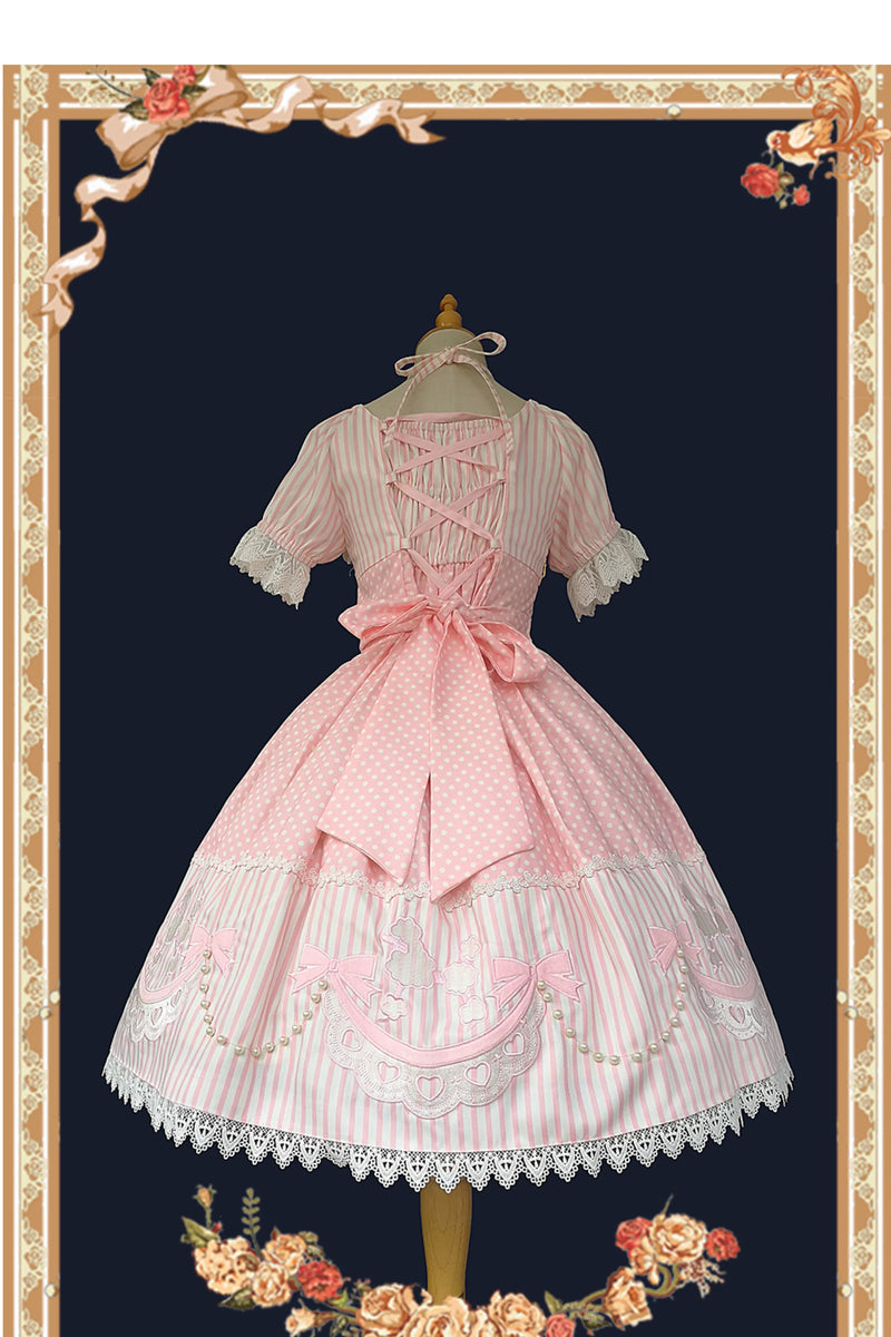 Infanta - Poodle - Appliqué Puff-Sleeve OP
