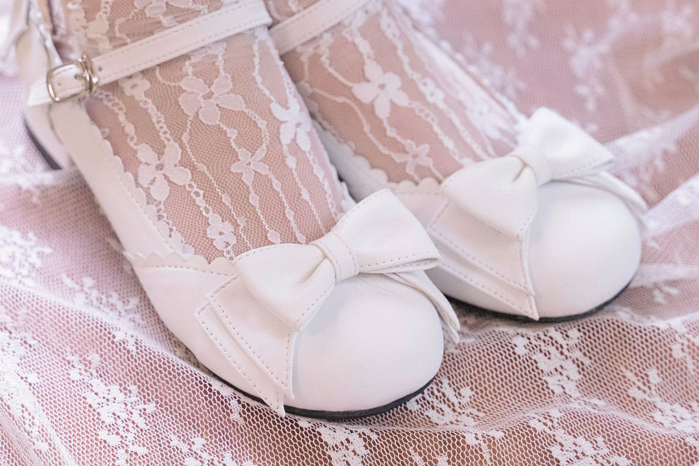Sosic - Round Toe Lolita Shoes Sweet Bow - Design Size 33-41 Shoes