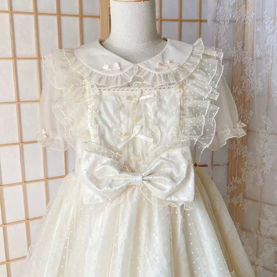 Sweetheart Dream Machine - Doll Collar - Blouse with Ruffled Collar and Large Bow