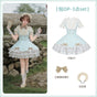 Short OP 3-piece set (Short OP + Bow Brooch + Headband) In Stock / S