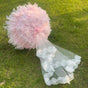 Feather cloud tulle style (pink) material kit + 36 cm radius umbrella blank