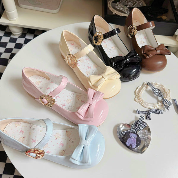 Kitten Toast – Sweetheart Bow – Low-Heel Mary Janes — product photo 1