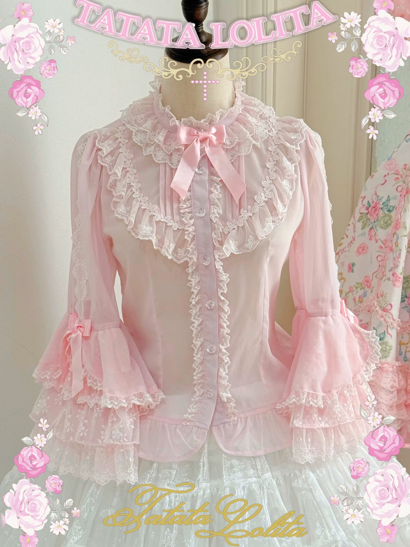 Summer 2026 - Old School Lolita Floral Printed JSK Dress with Ribbon Bows