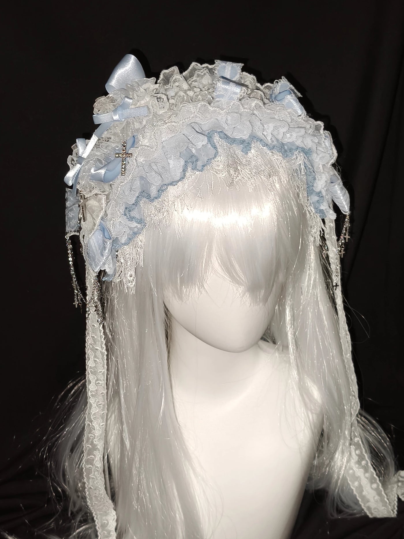 Dokisuru - Aqua Angel - Aqua-Blue Headband with White Angel Motif