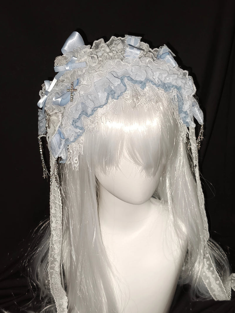 Dokisuru - Aqua Angel - Aqua-Blue Headband with White Angel Motif