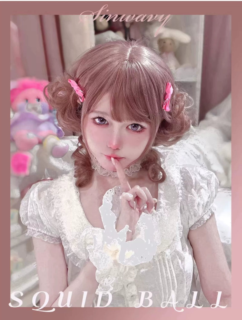 Sinwavy dusty pink-brown bun hairpiece - view 5