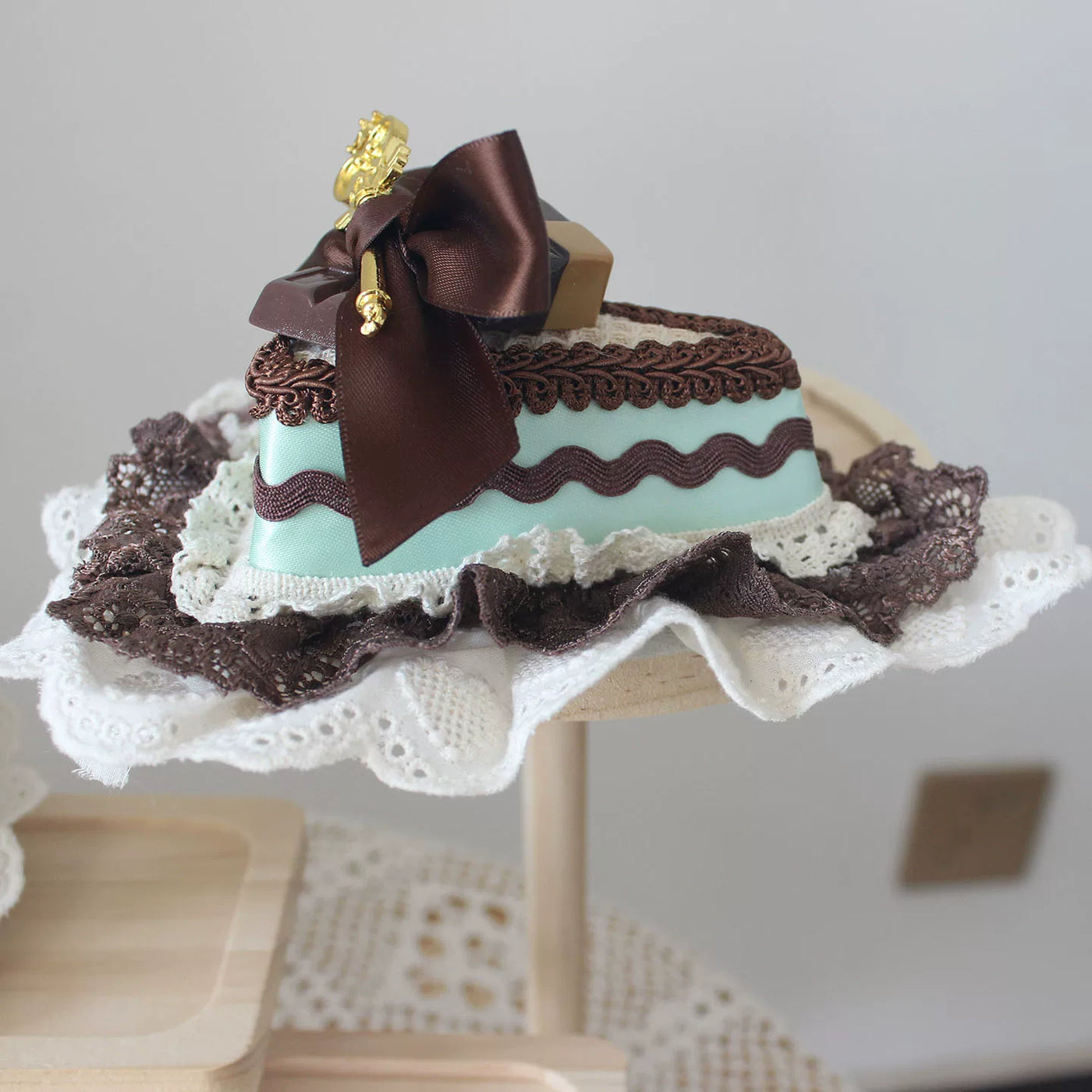 Deer Girl Handmade - Mint Chocolate Cake - Headwear with Cake and Bear-Ear Options