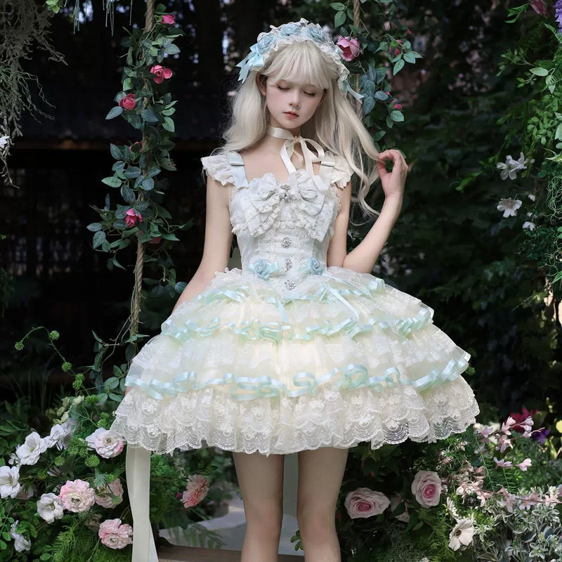 Hanguliang Rose Feather Spin Ballet JSK