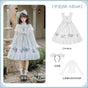 Mid-length JSK 3-piece set (Mid-length JSK + Headband + White Knit Top) - Pre-order, ships from Nov 6 / S