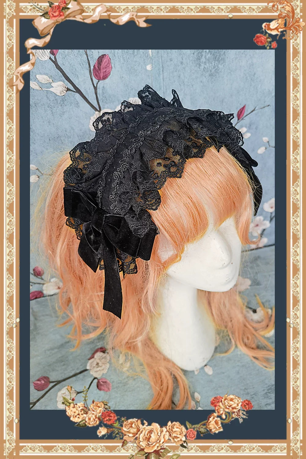 Mirror Doll - Old School Lolita Tiered Hem JSK with Polka Dot Lace 45540:853718