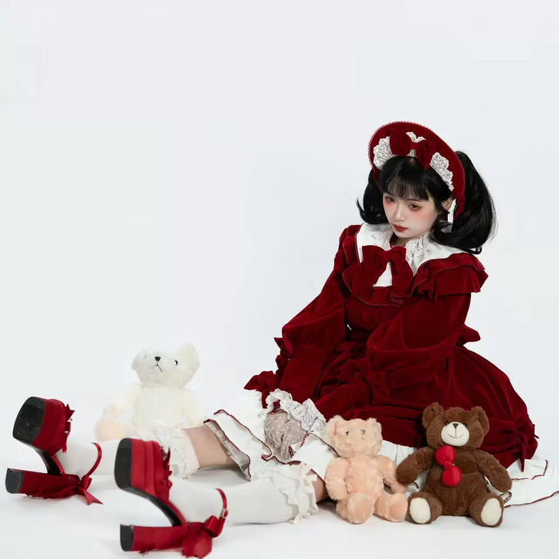 Velvet Doll Tiered Lolita Dress — additional product view