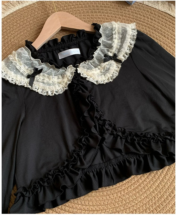 With PUJI - Half Summer - Sweet Lolita Sun Protection Bolero, Lace & Bow