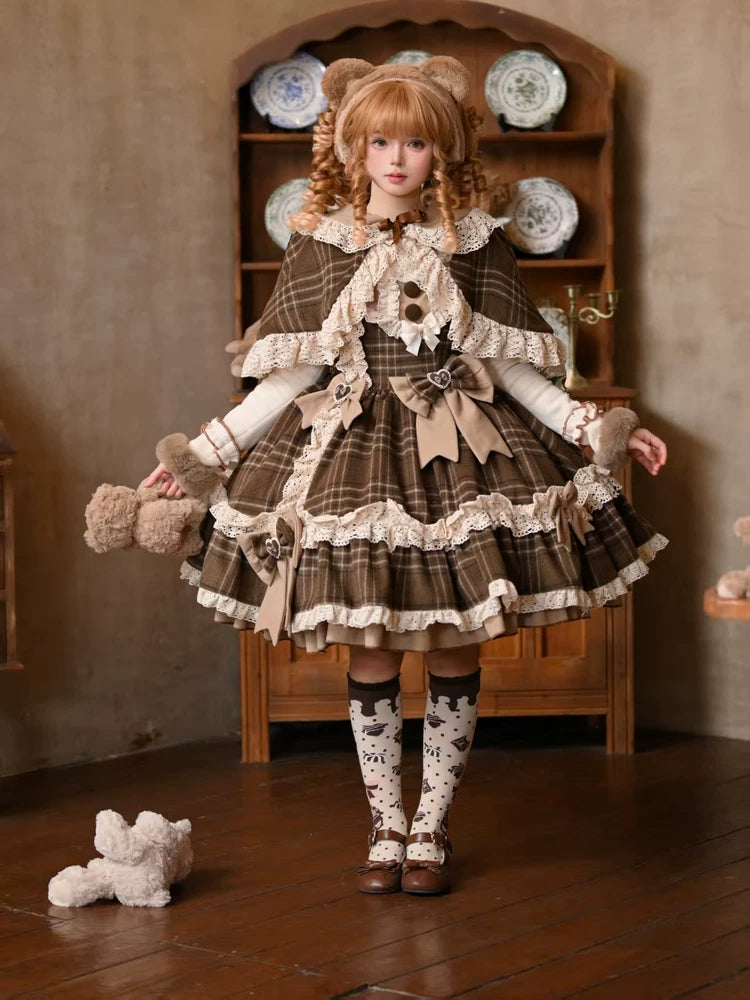 Qianmu Original - Qiaokeli Sweet Lolita Autumn Winter Set