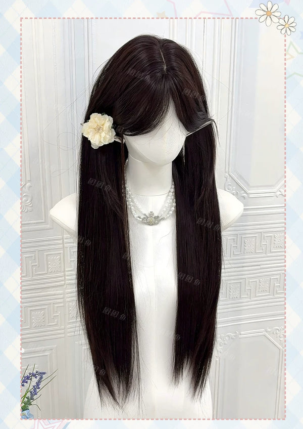 Long straight centre-parted Lolita wig - additional view 1