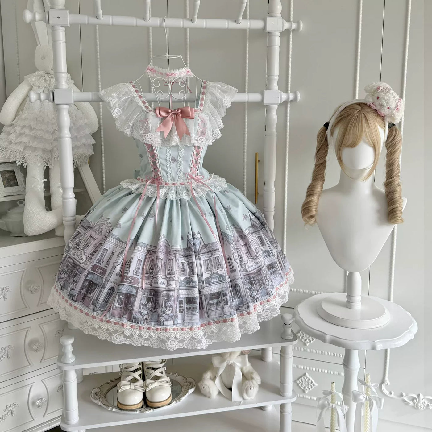 Star Fish - Old Alley Floral - Sweet Lolita Jumper Skirt