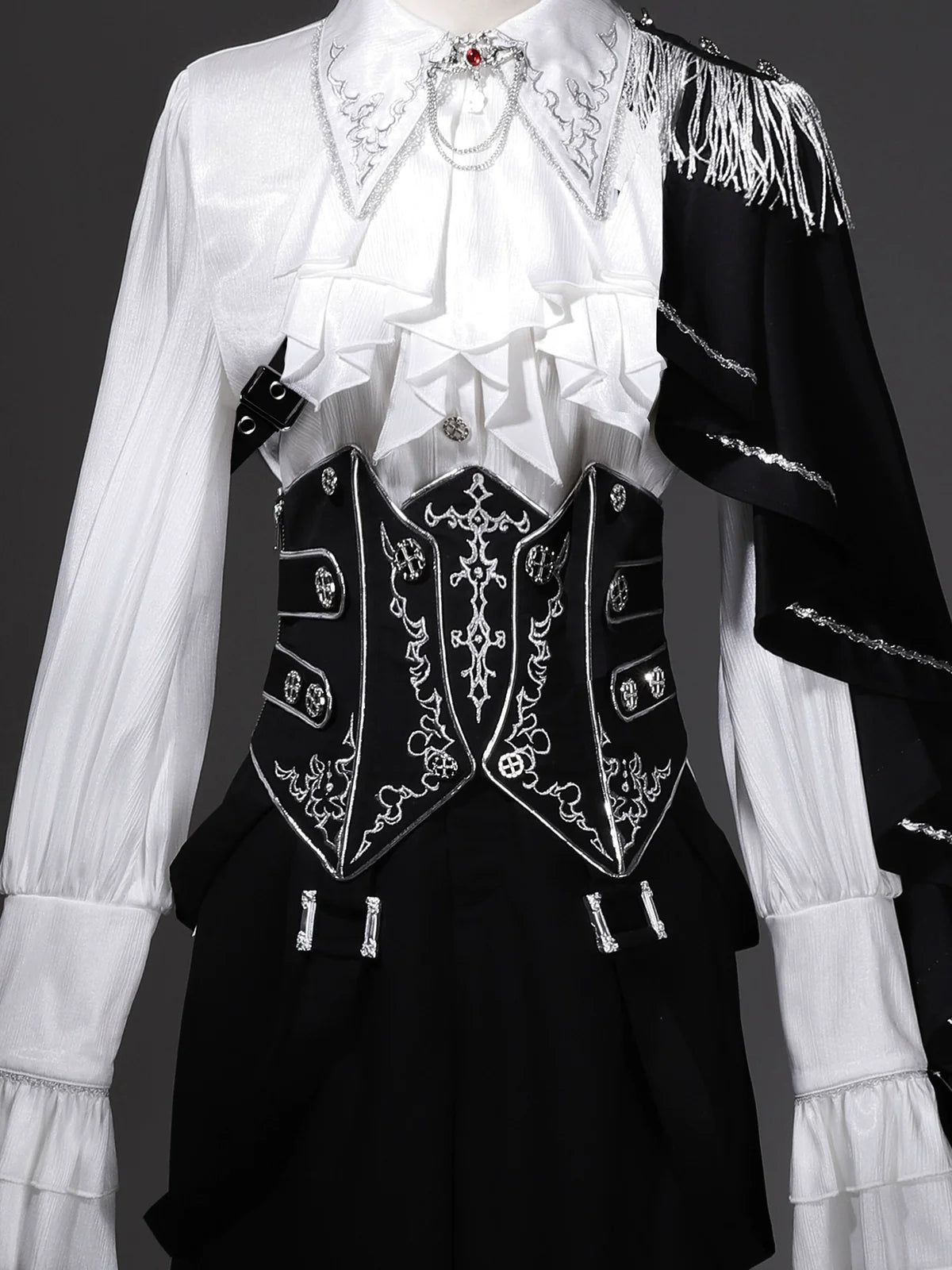 Your Princess - Ouji Lolita Pants Set - Detachable Jabot & Shawl Innerwear