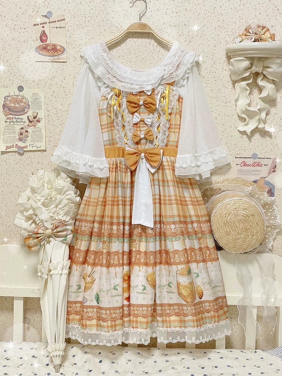 Lolita - Mango Macchiato - Ginger Yellow Sweet Lolita JSK
