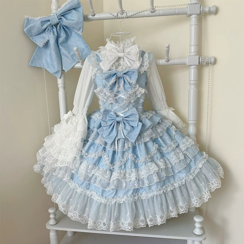 Hanguliang - Heartbeat of Love - Sweet Lolita tiered lace JSK