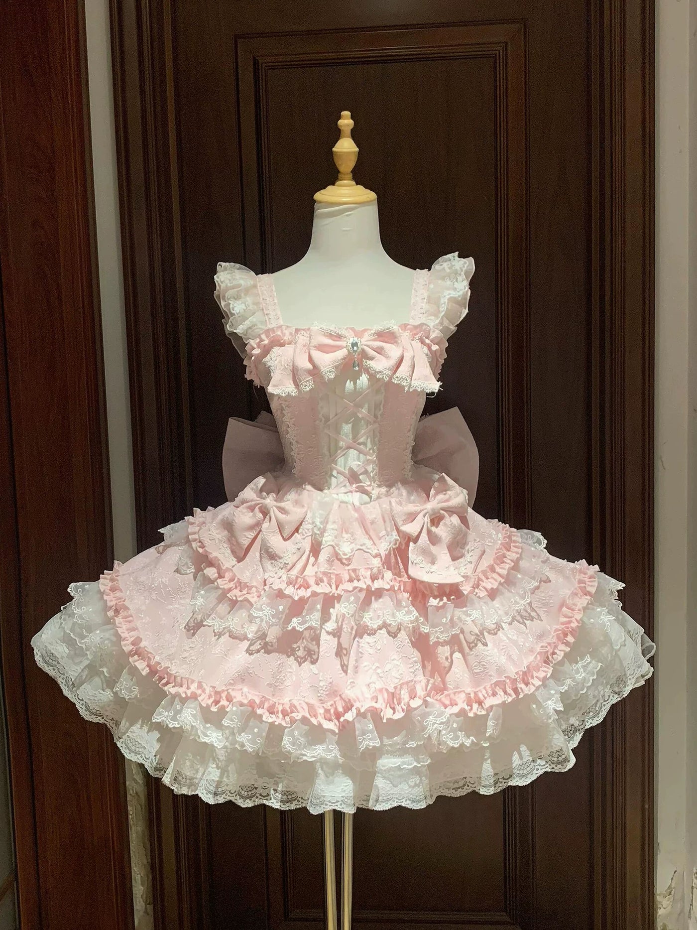 Dream Bunny - Cloud Fluff Sweetheart - Ruffled JSK with Train and Waist Bow